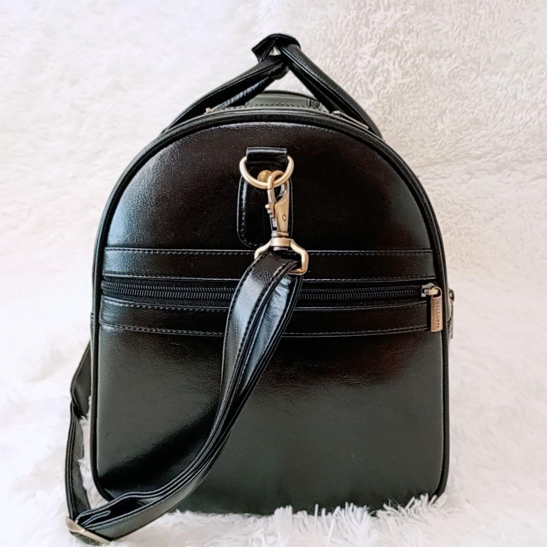 【美品】ギャロッティ ボストンバッグ オールレザー ショルダーバッグ ブラック