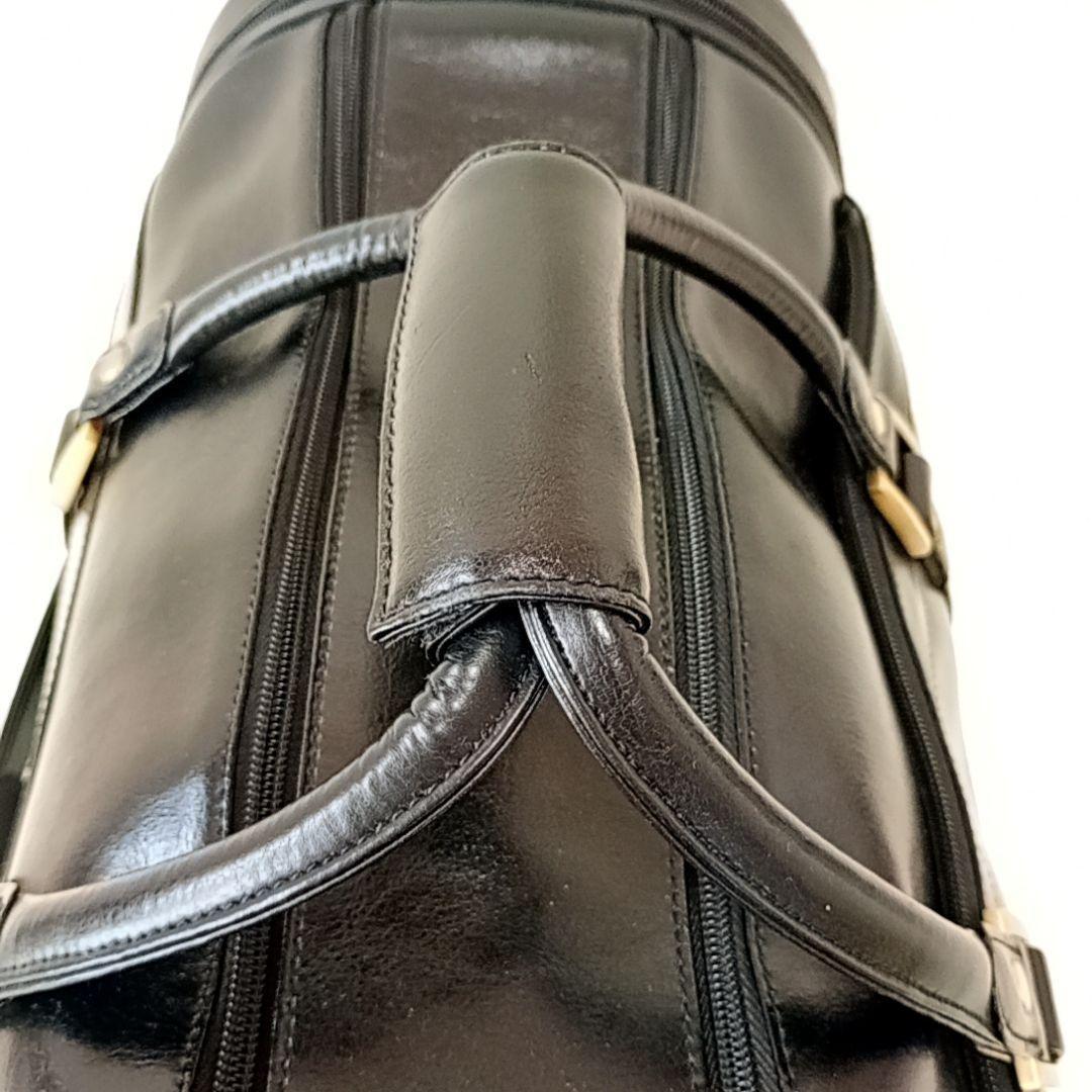【美品】ギャロッティ ボストンバッグ オールレザー ショルダーバッグ ブラック