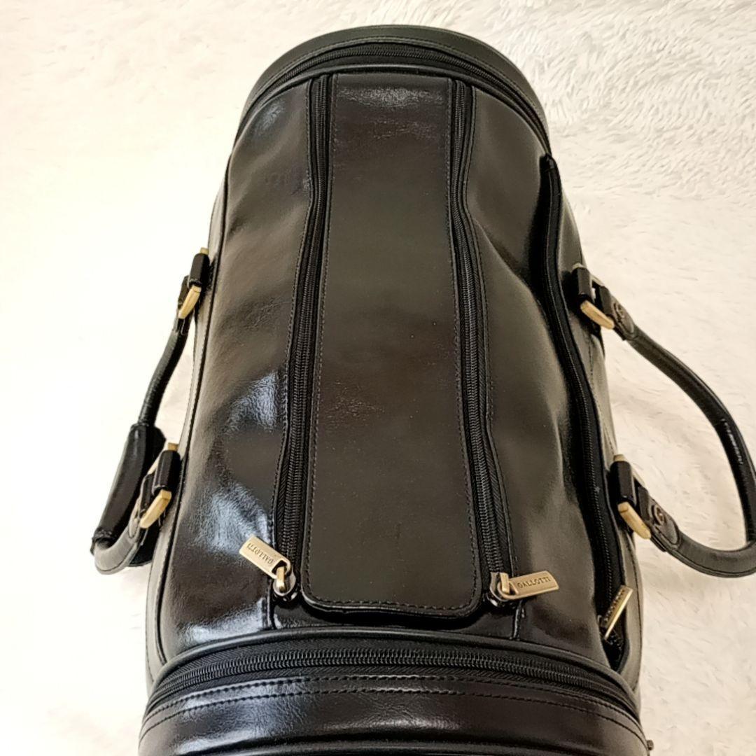 【美品】ギャロッティ ボストンバッグ オールレザー ショルダーバッグ ブラック
