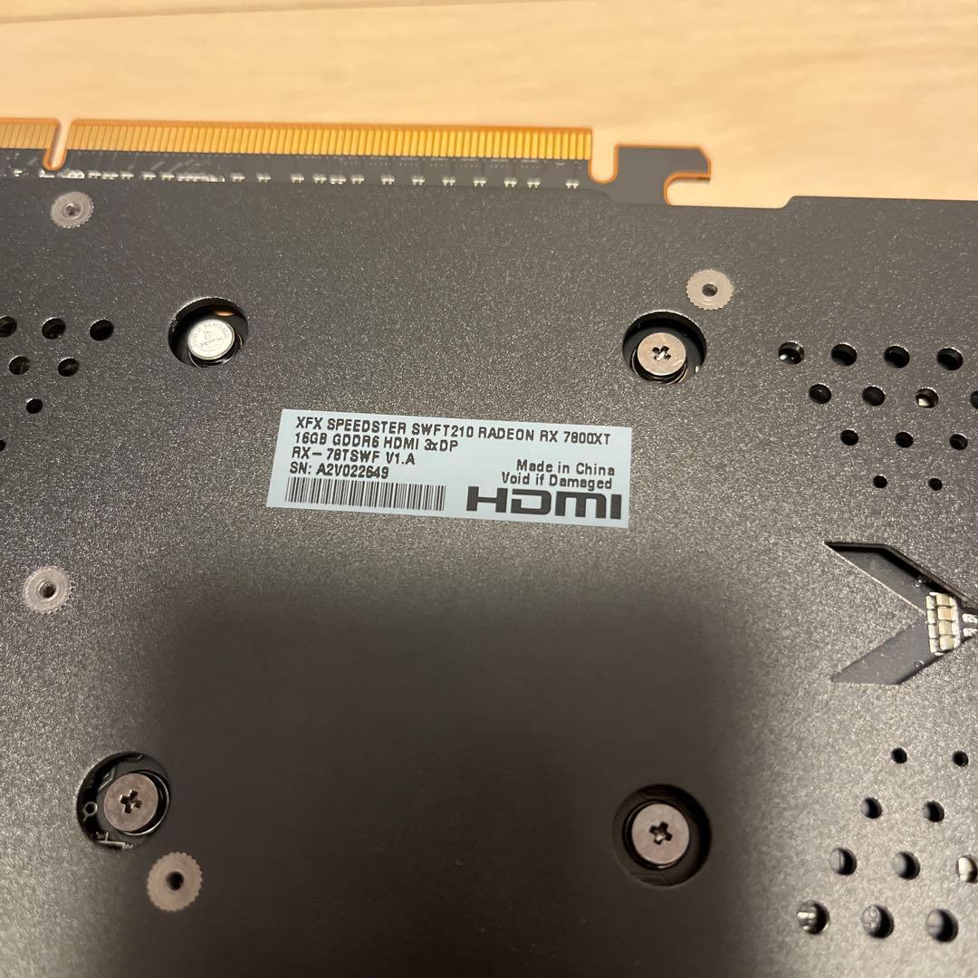 パ*亭様 【ジャンク品】XFX Radeon RX 7800 XT ラデオン