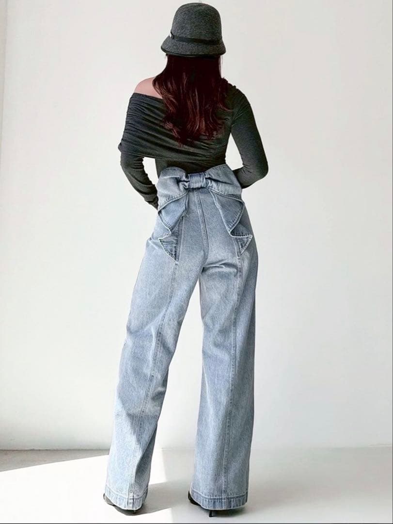 RESEXXY バックリボンデニムパンツ
