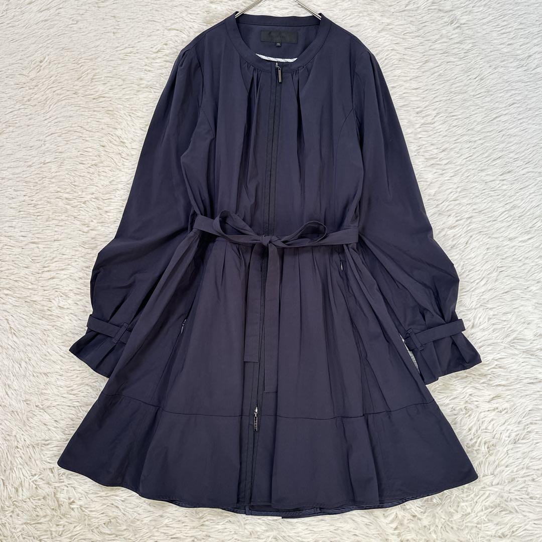 TO BE CHIC スプリングコート ワンピース ノーカラー ベルト フレア