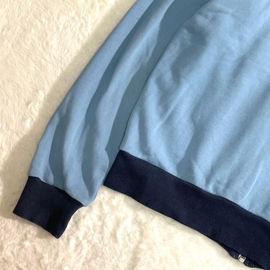 90s～00s　adidas　トラックジャケット　サイズM　ブルーネイビー切替