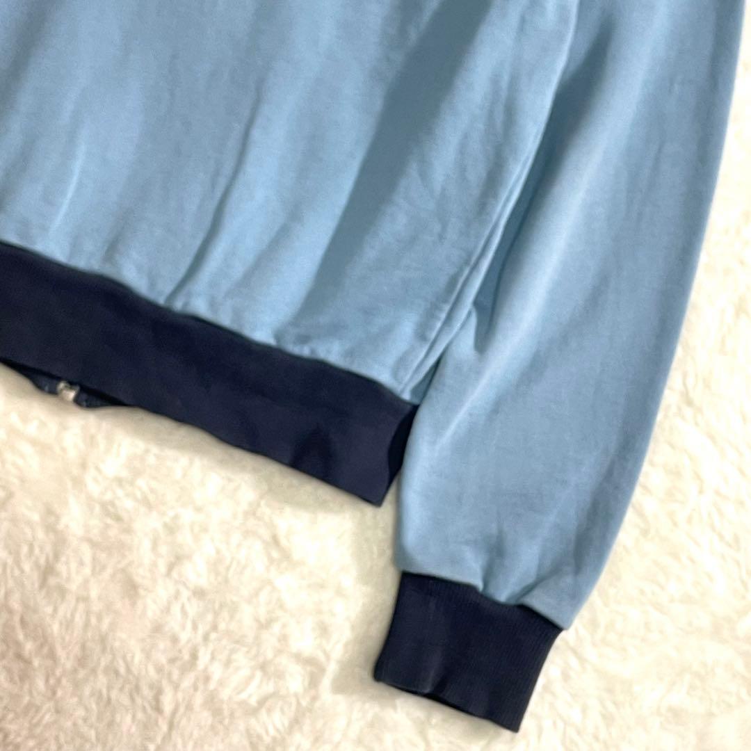 90s～00s　adidas　トラックジャケット　サイズM　ブルーネイビー切替
