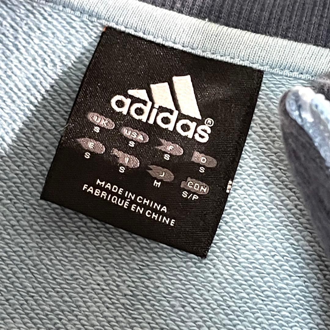 90s～00s　adidas　トラックジャケット　サイズM　ブルーネイビー切替