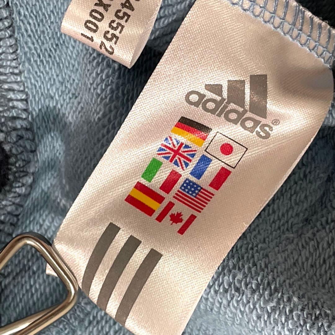 90s～00s　adidas　トラックジャケット　サイズM　ブルーネイビー切替