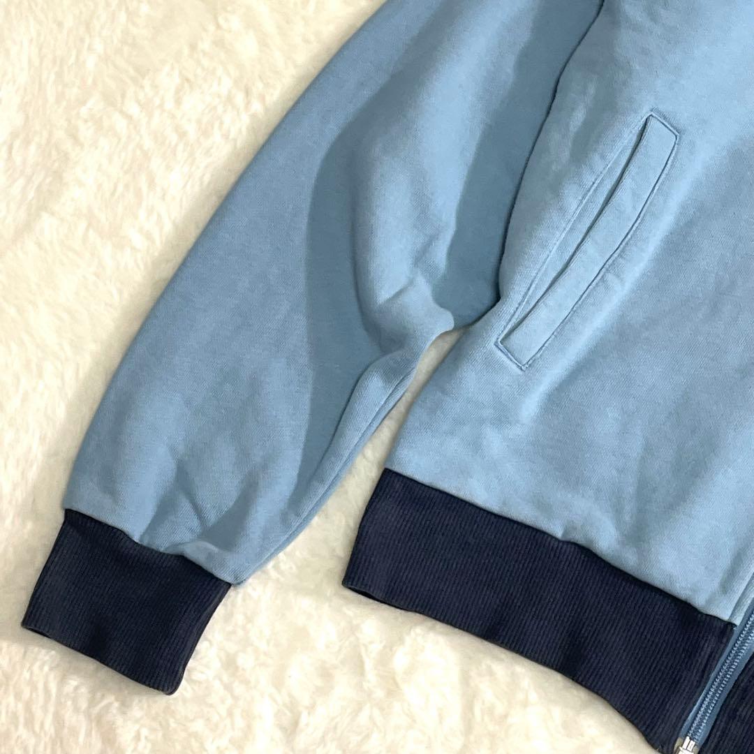 90s～00s　adidas　トラックジャケット　サイズM　ブルーネイビー切替