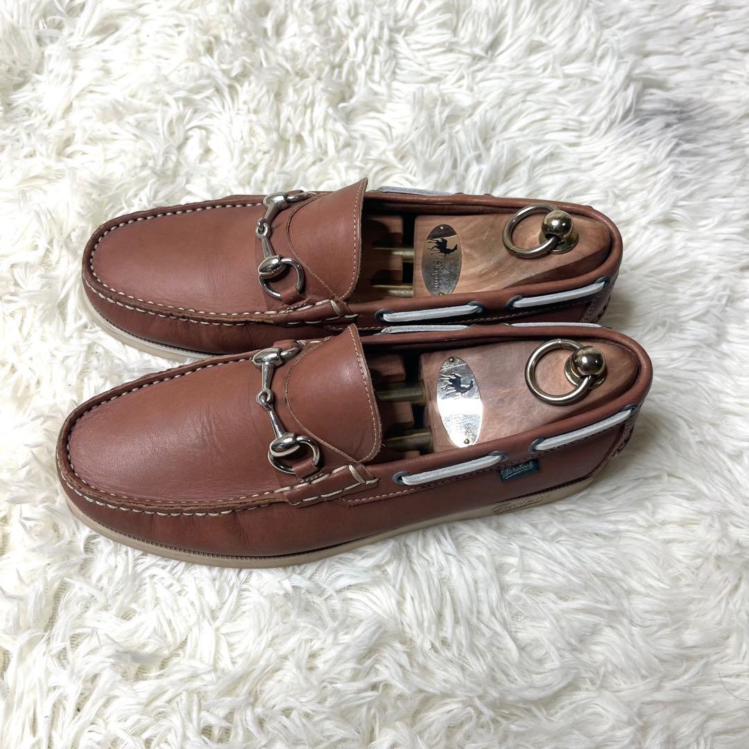 【美品】 パラブーツ ビットローファー デッキシューズ 25.5cm モカシン