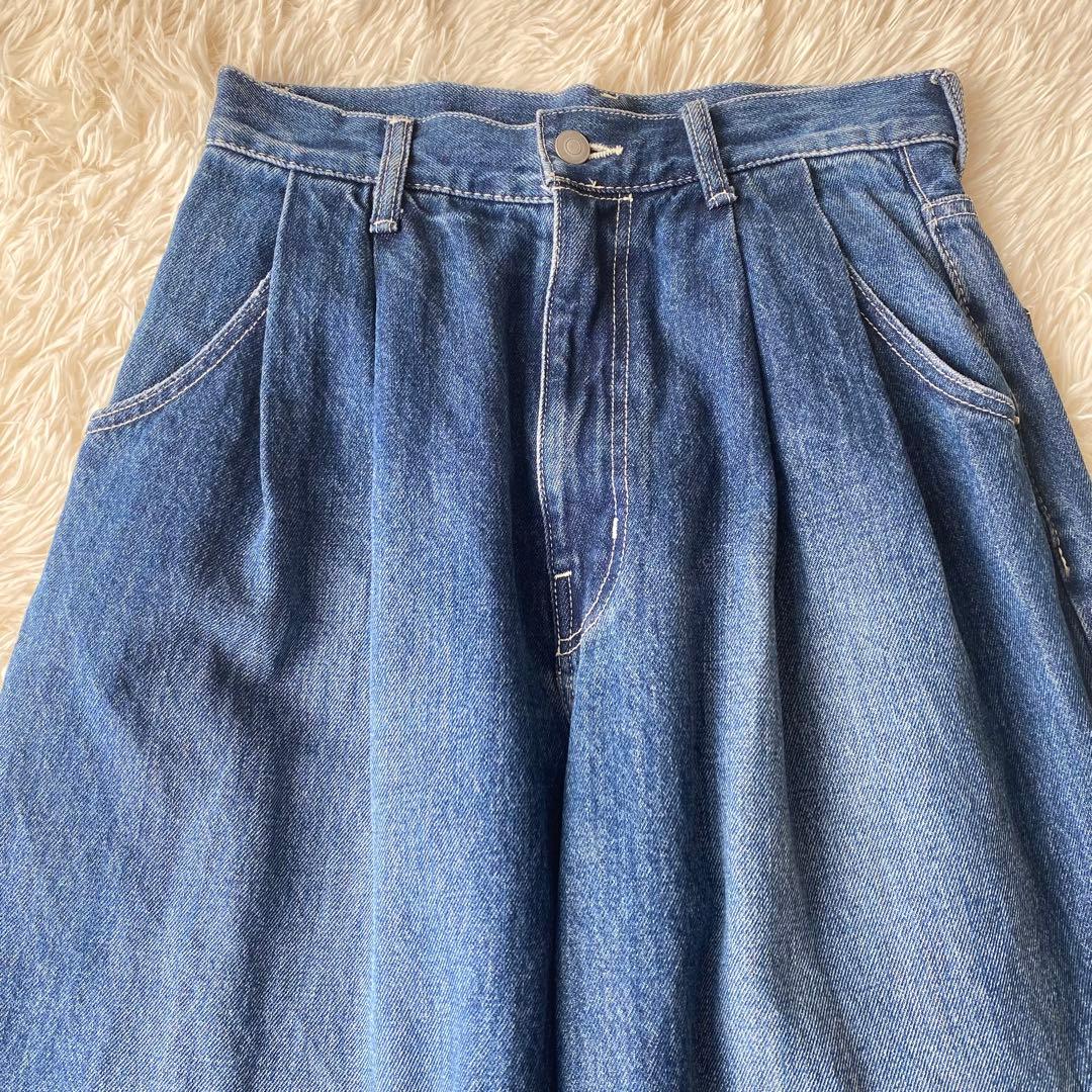 24ss ジャーナルスタンダード 2タックワイドデニム　脚長効果　38 M