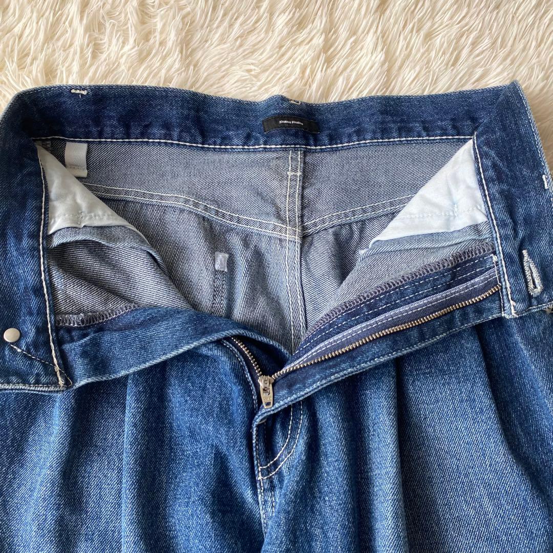 24ss ジャーナルスタンダード 2タックワイドデニム　脚長効果　38 M