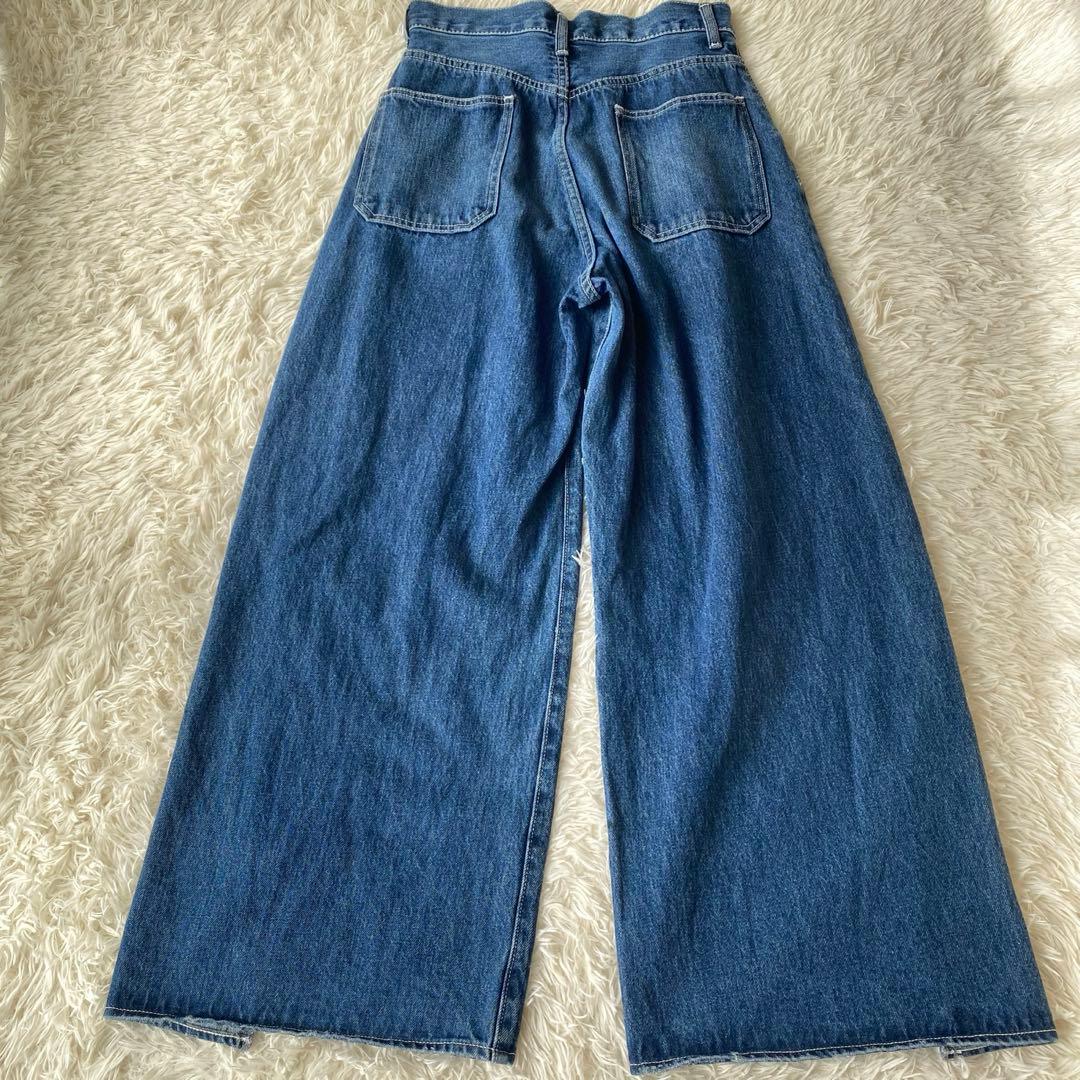 24ss ジャーナルスタンダード 2タックワイドデニム　脚長効果　38 M