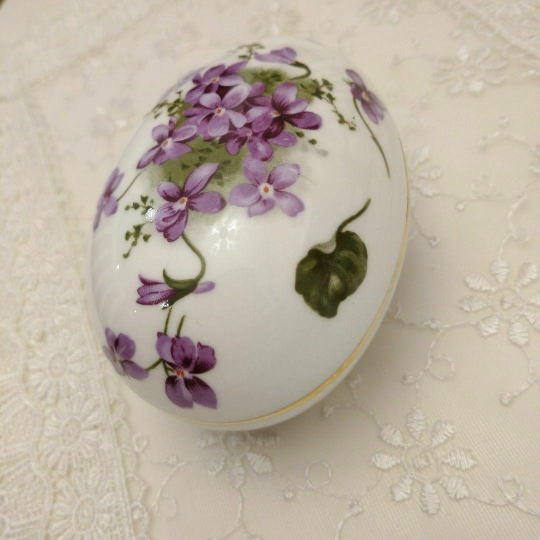 ハマースレイ　ヴァイオレット　スミレ　トリンケット　小物入れ　egg型