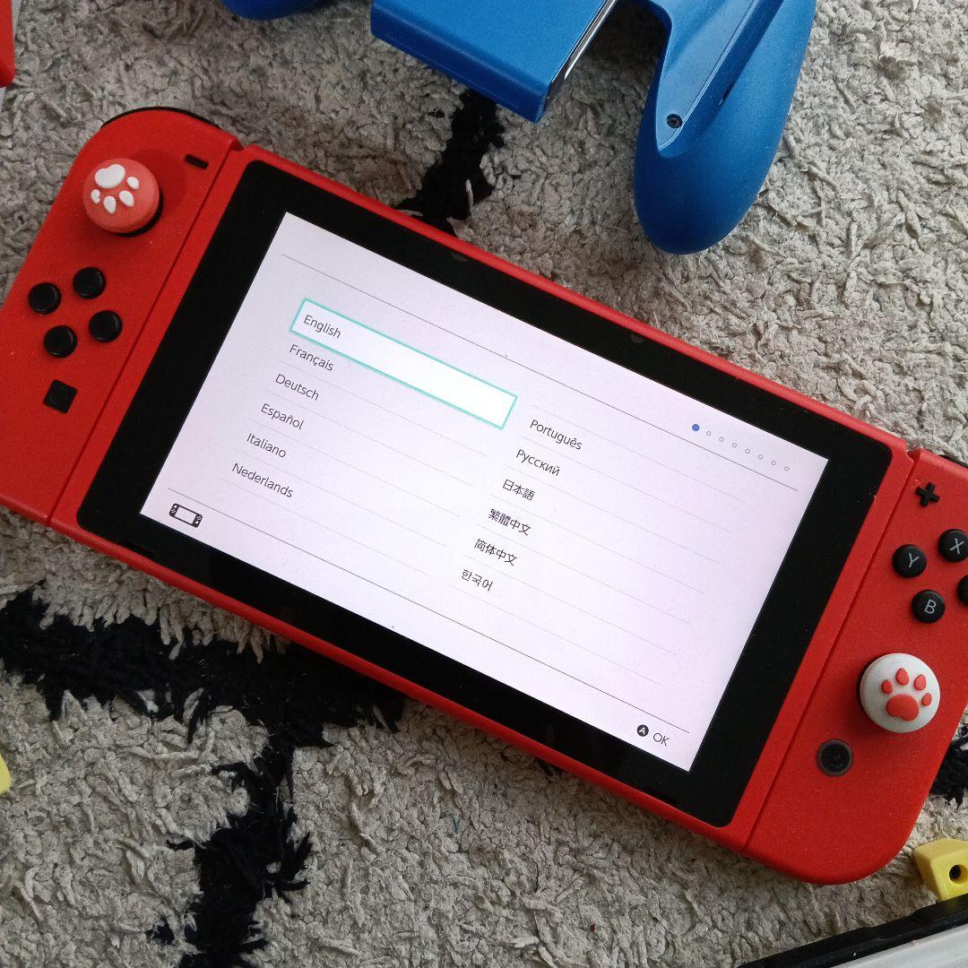 Nintendo Switch 本体 マリオレッドブルーセット 箱ありSDカード