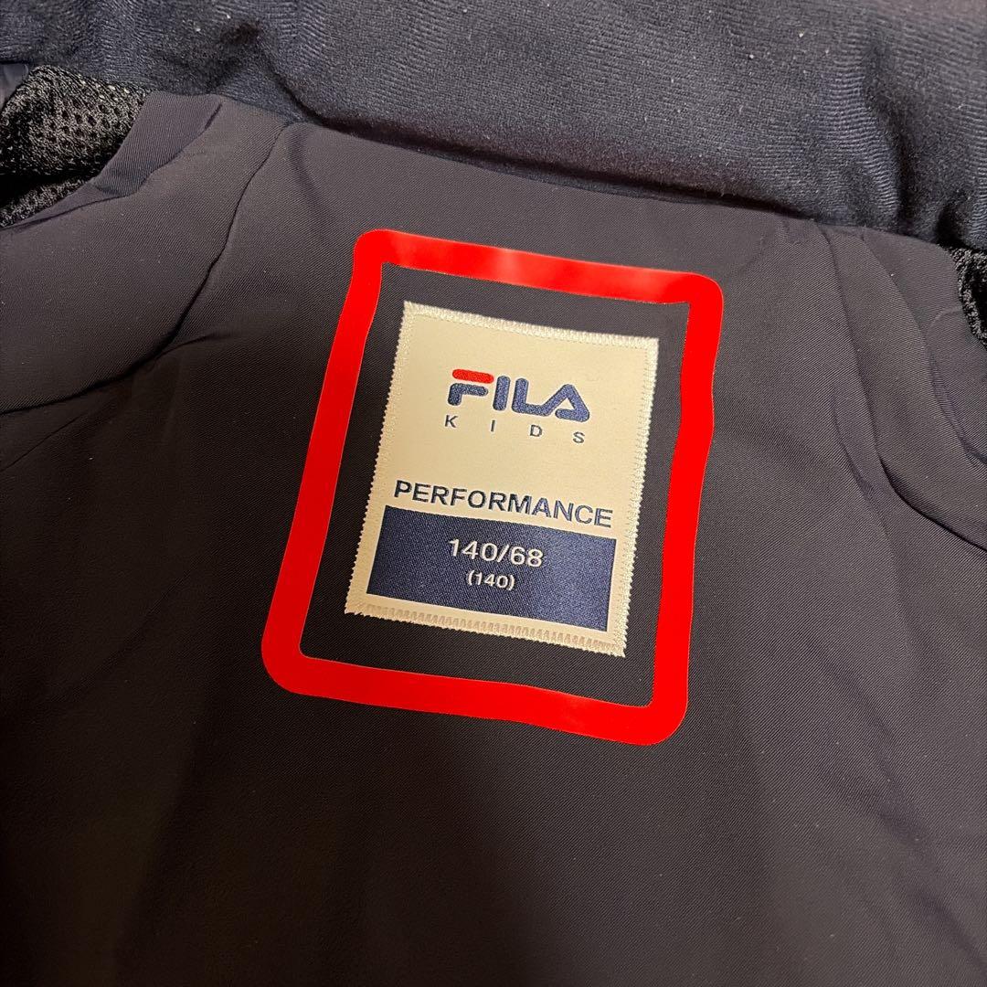 【美品】FILA 赤 スキーウェア フード付き　ITALIA 140cm