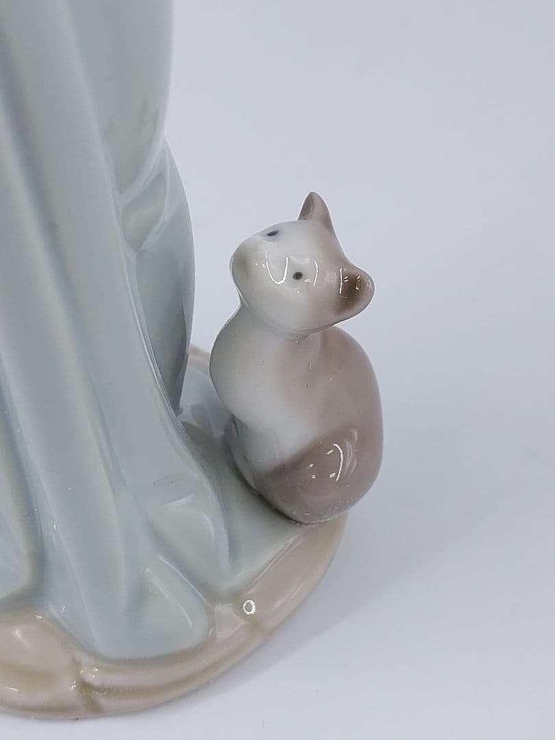 【美品】LLADRO リヤドロ No.5743 私のことも忘れないで 猫 女の子