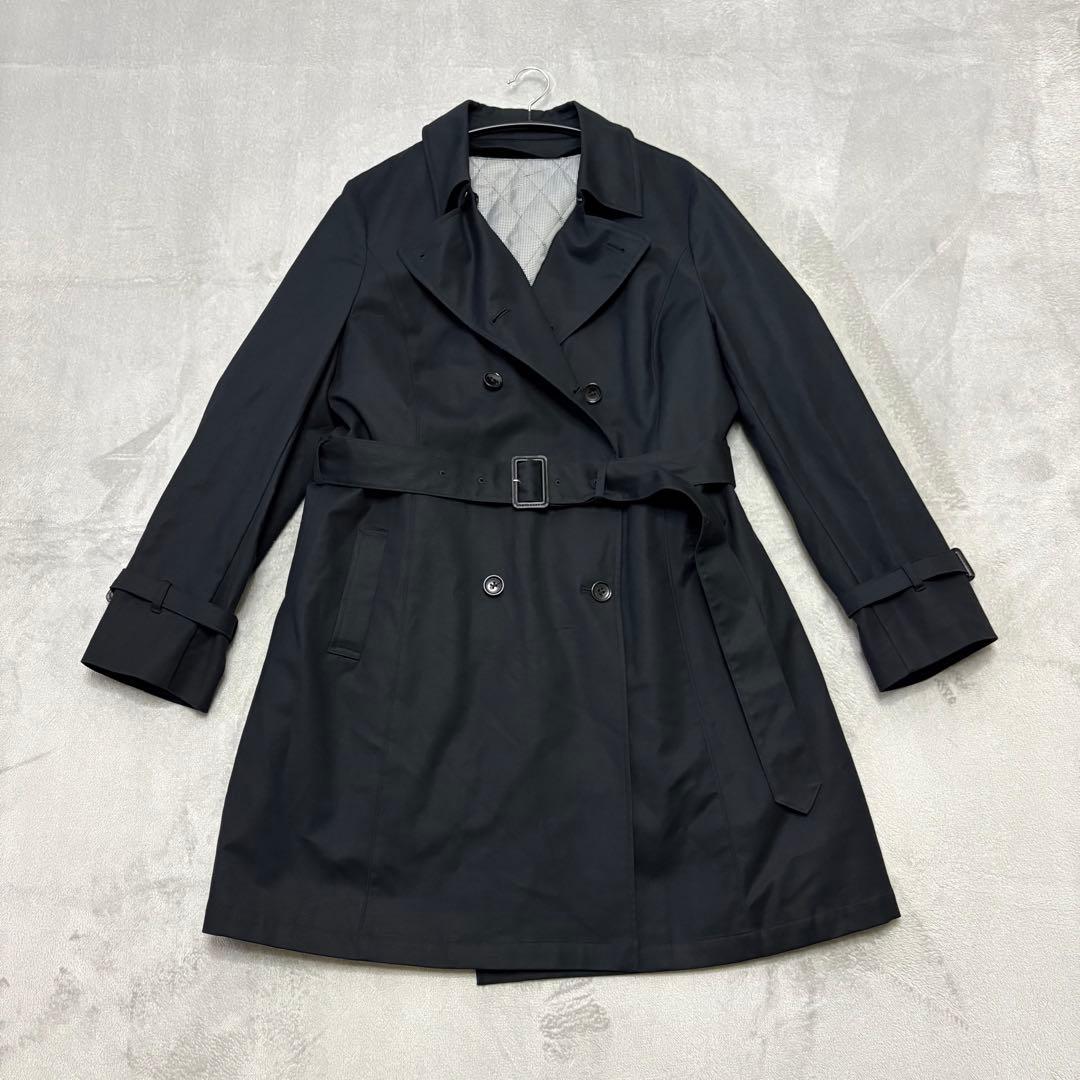 IMGN 洋服の青山 トレンチコート ライナー付き ビジネス 黒 大きめサイズ