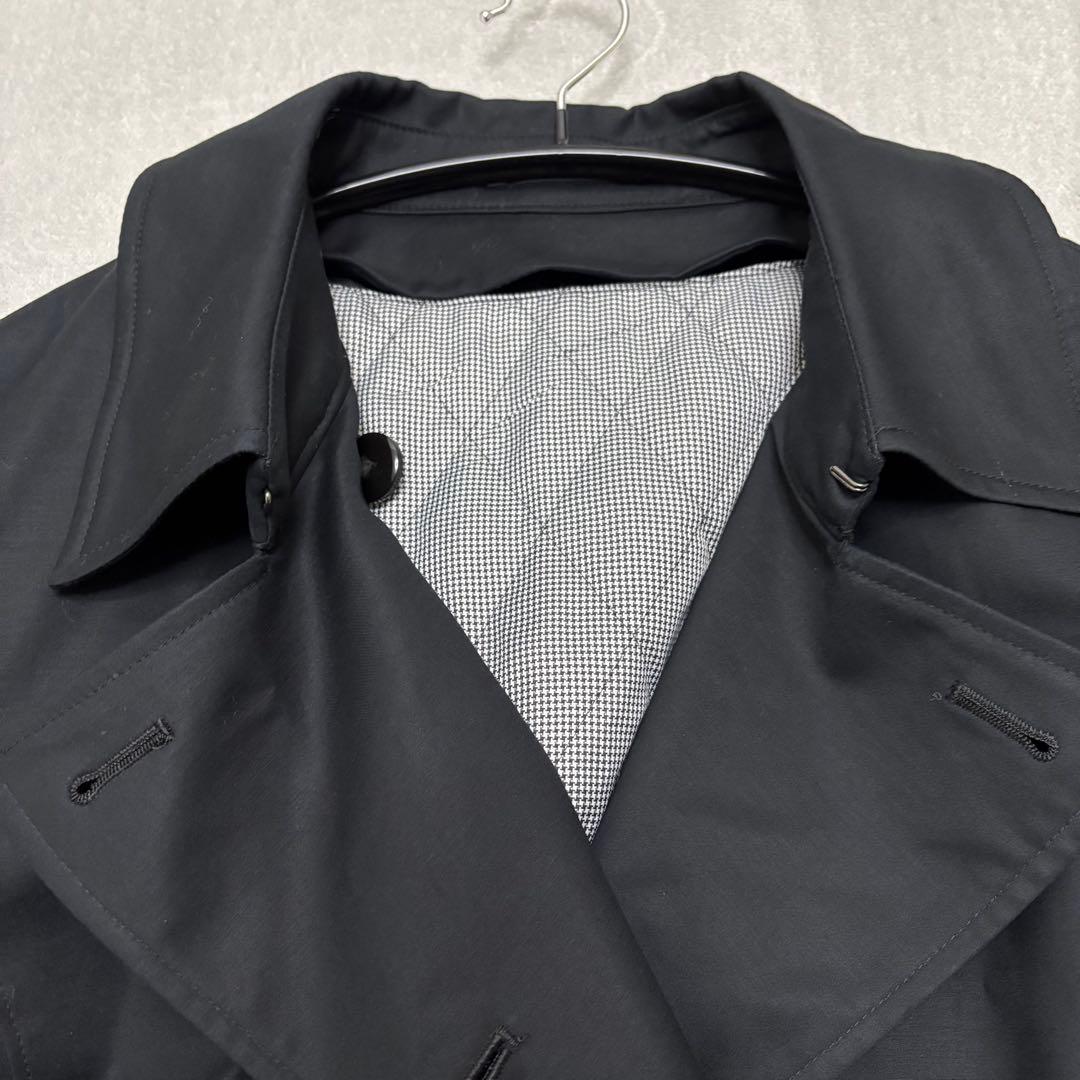 IMGN 洋服の青山 トレンチコート ライナー付き ビジネス 黒 大きめサイズ