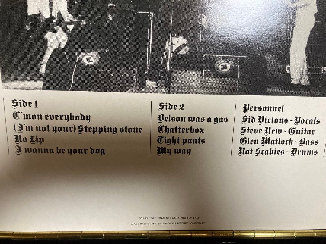 輸入盤LP:Sid Vicious Experience Sex Pistols