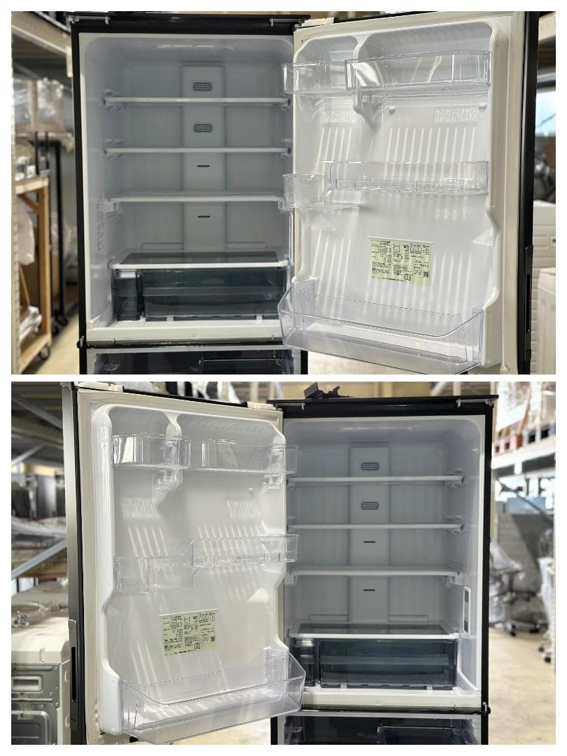 ■シャープ■両開き冷蔵庫　SJ-PW37K-H　374L　3ドア　2024年製