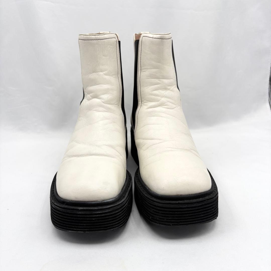 MARNI サイドゴア チェルシーブーツ レザー 厚底 37 1/2 ホワイト