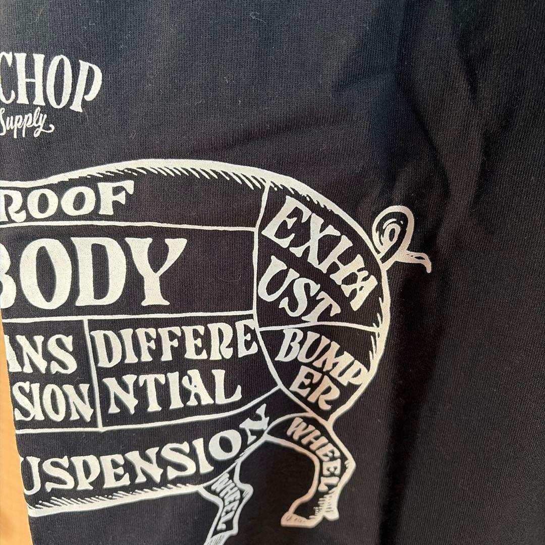 PORKCHOP ポークチョップ MULTI LOGOS TEE Lブラック