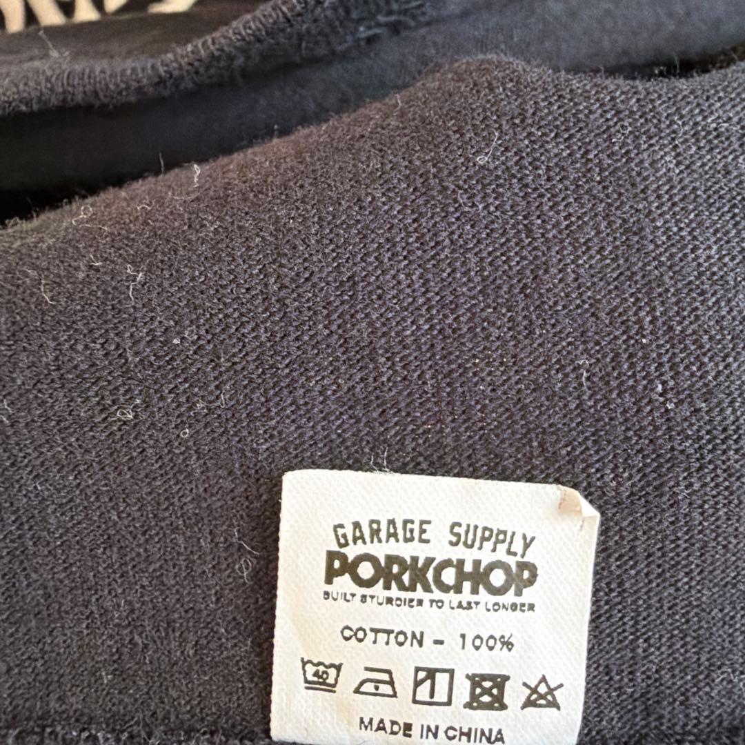 PORKCHOP ポークチョップ MULTI LOGOS TEE Lブラック