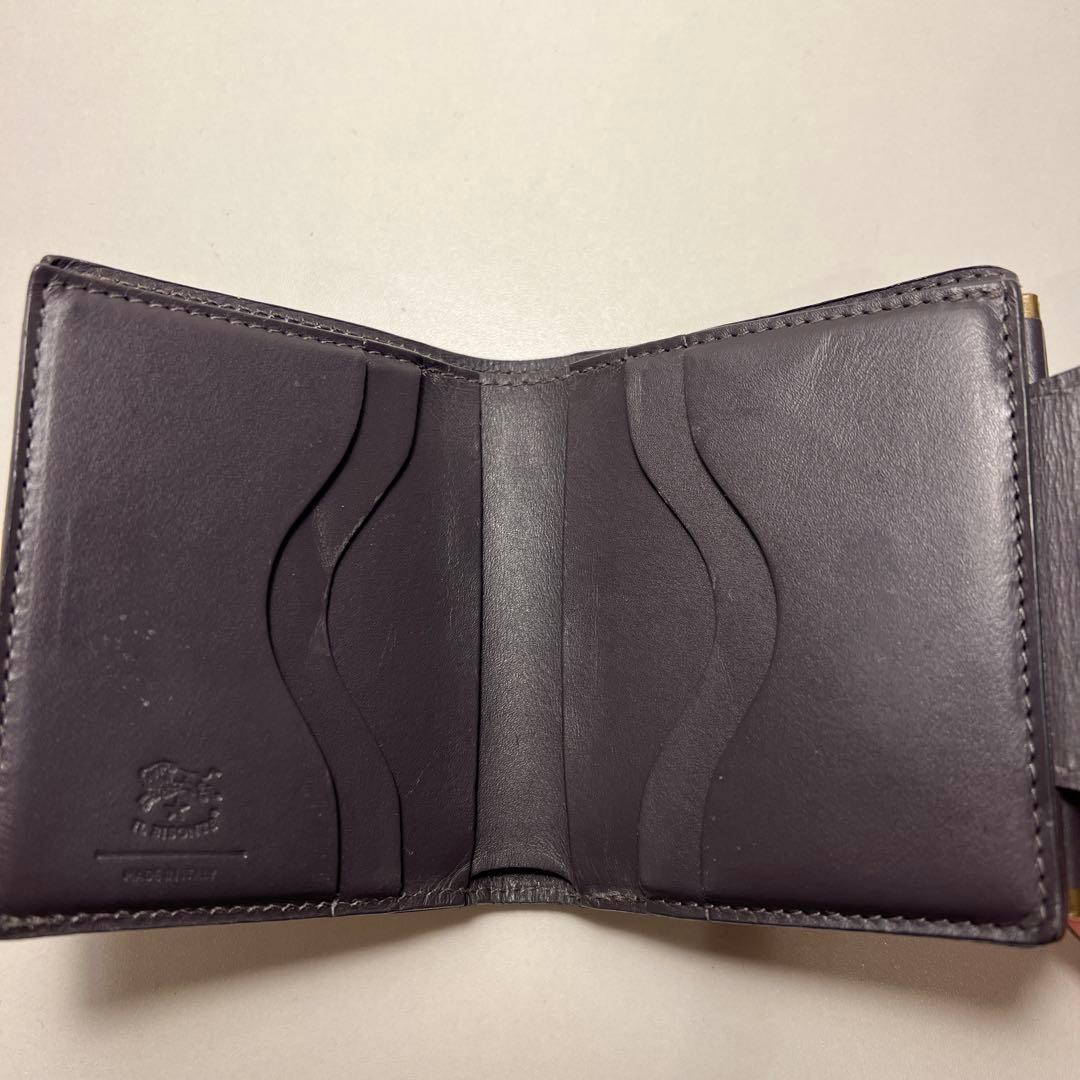 イルビゾンテ/グレー/がま口ウォレット／二つ折り財布