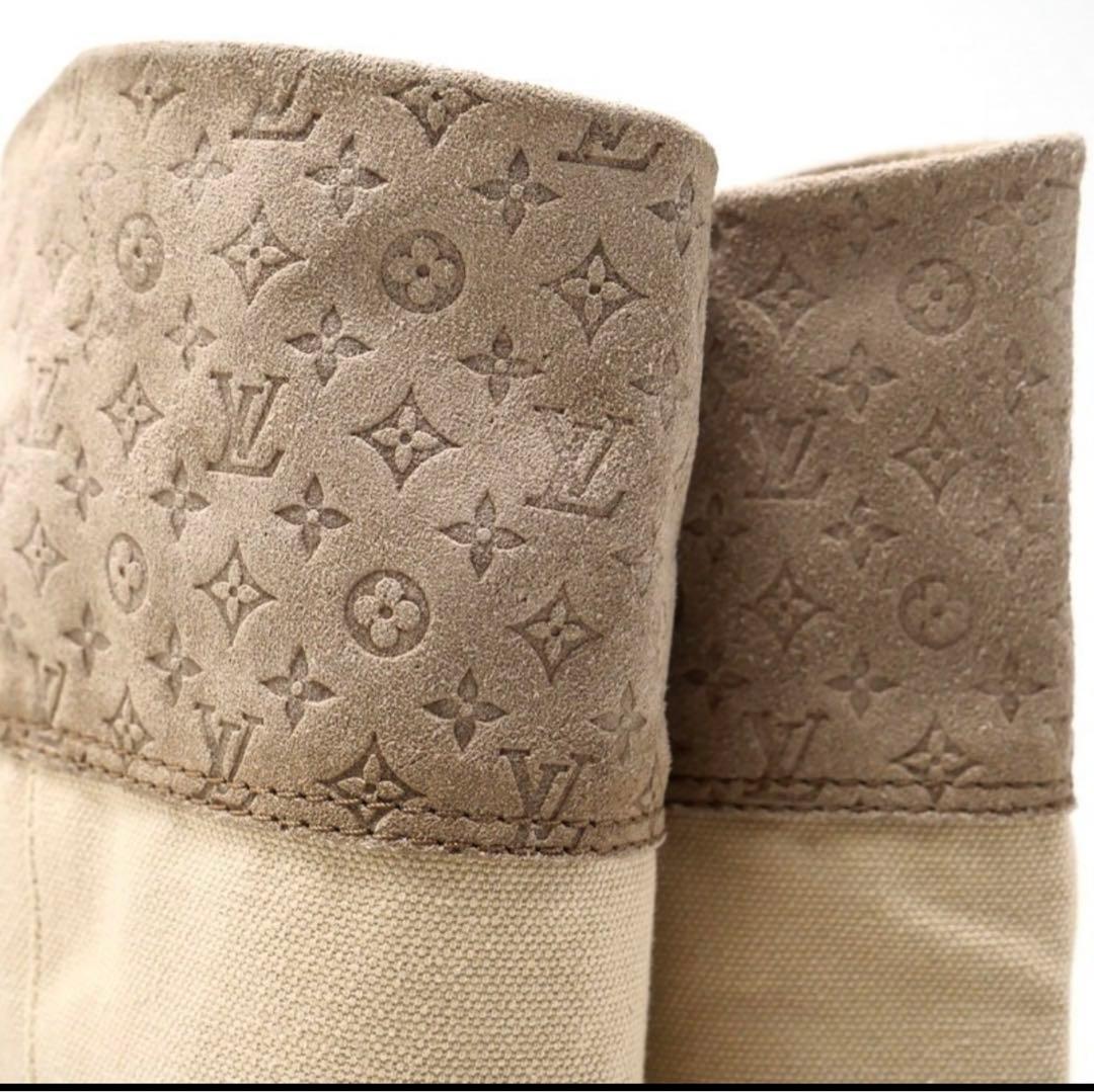 Louis Vuitton モノグラム柄スエード×キャンバスロングブーツ❄️❄️❄️