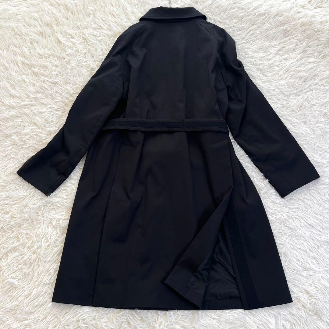 新品 極美品✨ アドーア スプリングコート ベルト付き ロング 綿 日本製 黒