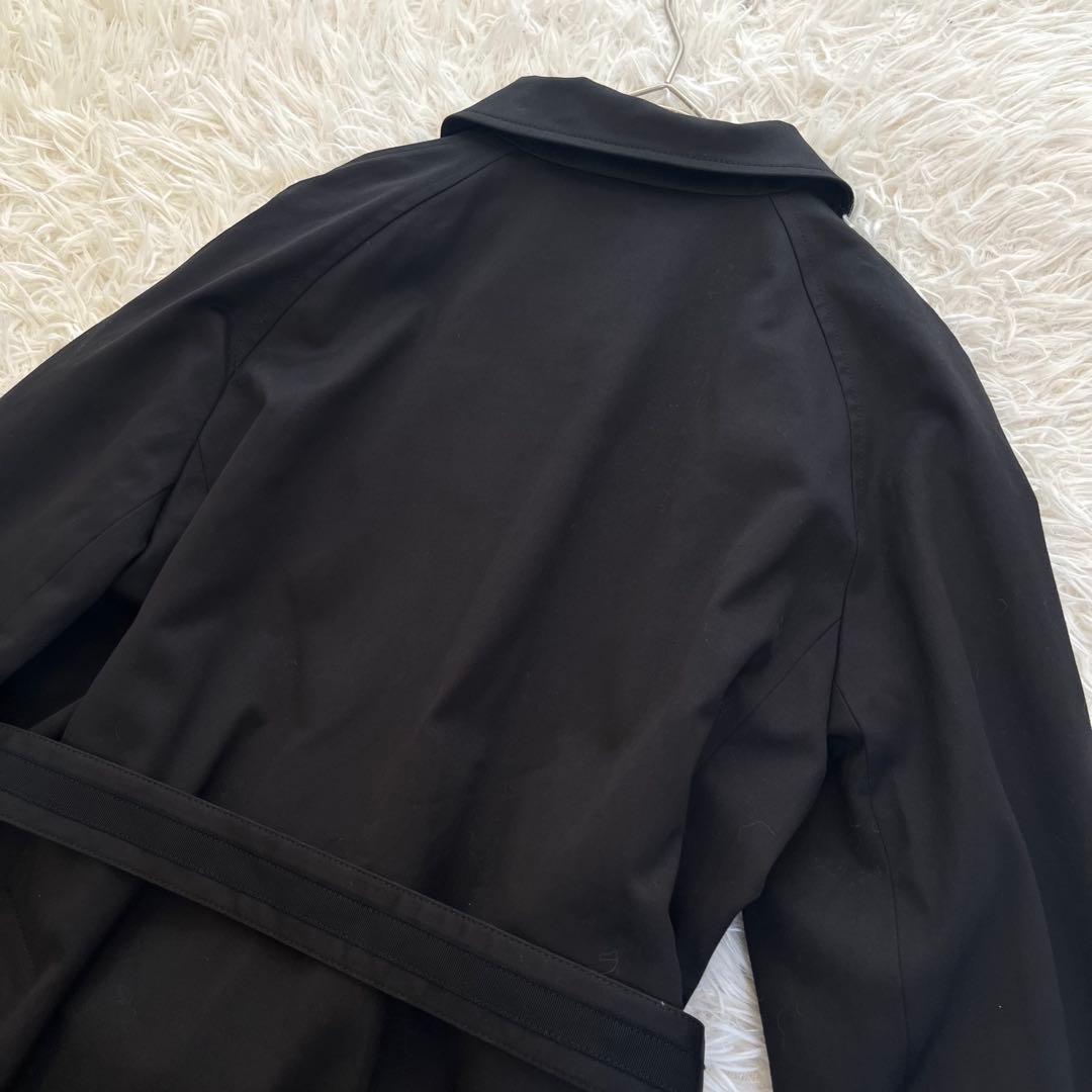 新品 極美品✨ アドーア スプリングコート ベルト付き ロング 綿 日本製 黒