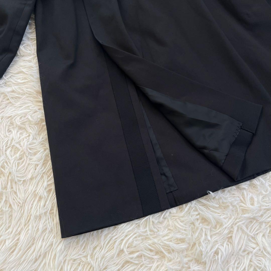 新品 極美品✨ アドーア スプリングコート ベルト付き ロング 綿 日本製 黒