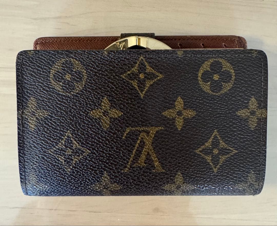 ルイヴィトン 財布 モノグラム ポルトフォイユ ヴィエノワ ブラウン　がま口