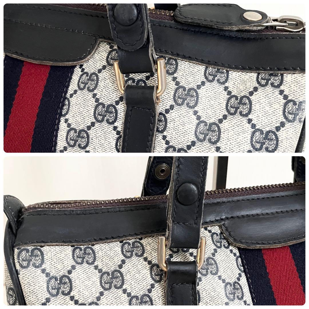 希少✨GUCCIヴィンテージ ボストンバッグ シェリーライン GG柄
