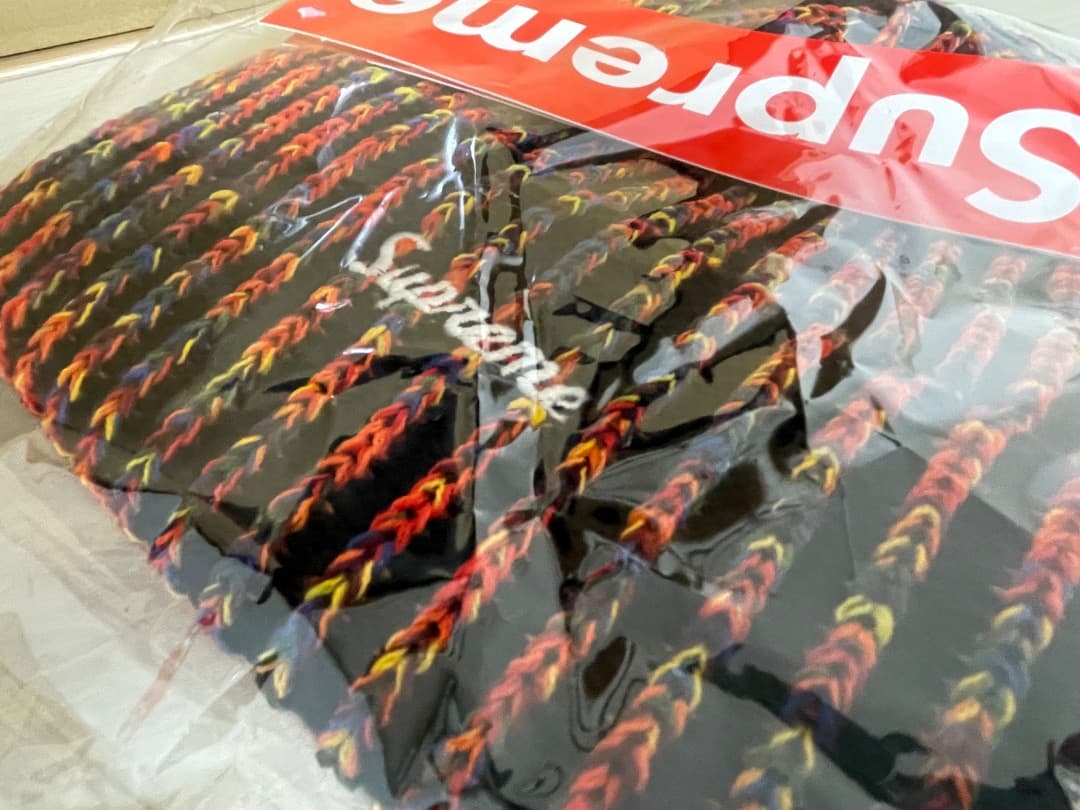 帽子 Supreme Rainbow Loose Gauge Beanie Black