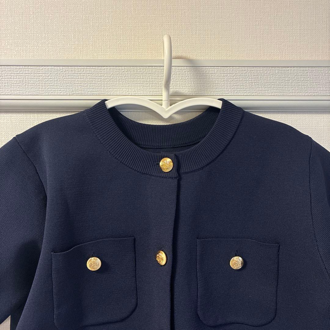 すぐ発送　NBB♥エンブレムボタンニットジャケット半袖