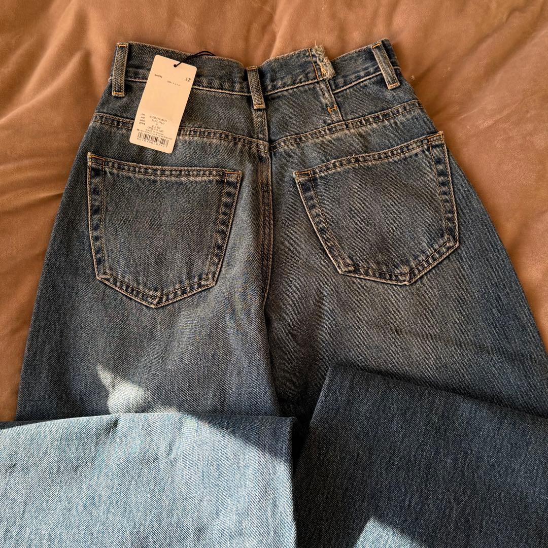 moussy スキニー　CROSS WAIST WIDE STRAIGHT