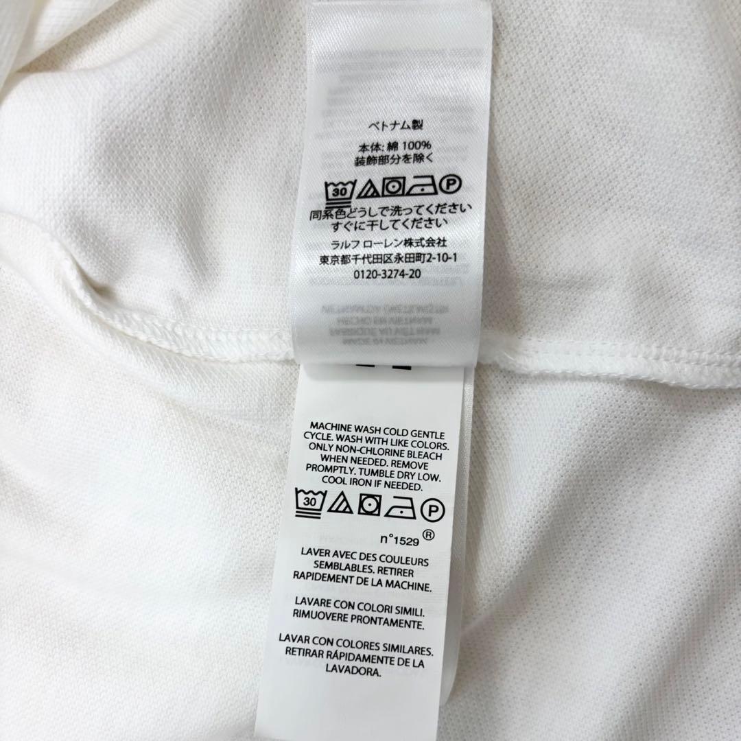 【新品未使用】現行 ポロラルフローレン ポロシャツ ノースリーブ 白 M