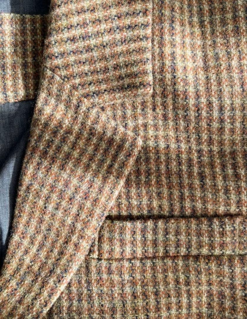 todayful テーラードジャケットwool100% check j