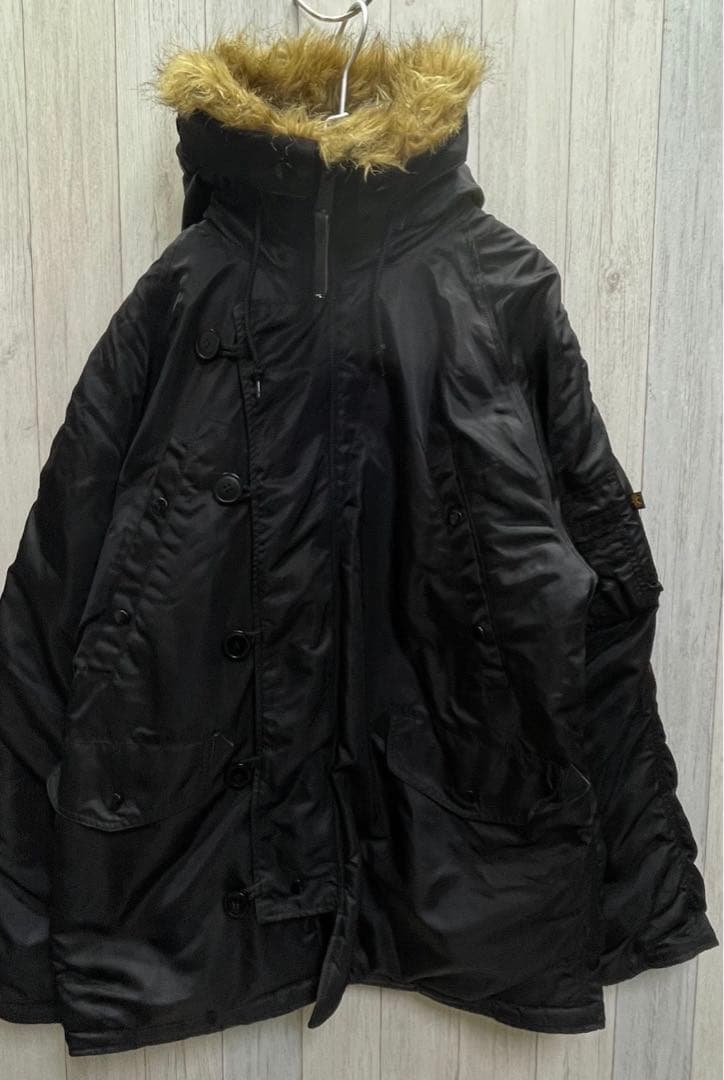 ALPHA INDUSTRIES N-3B モッズコート L ブラック