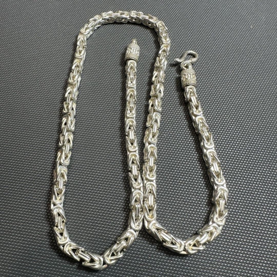 シルバー リンクチェーン ネックレス 約60cm