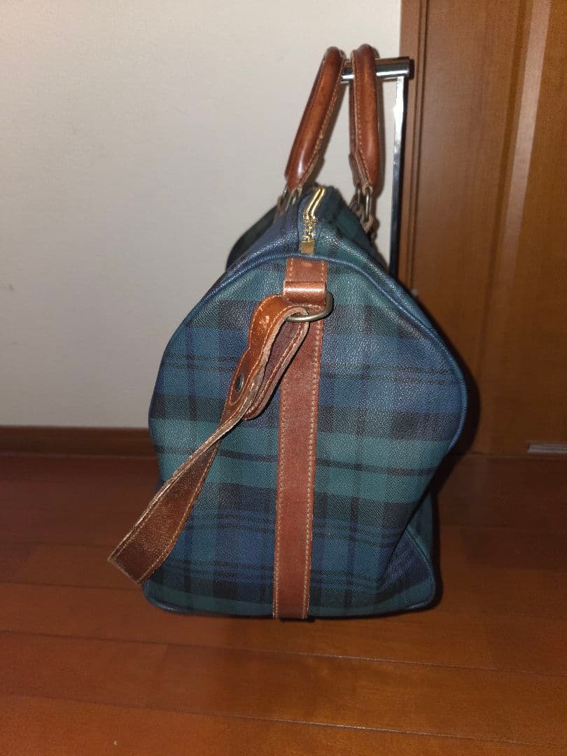 ★kota★美品★ラルフローレン ボストンバッグ 定番チェック柄 ブラシ付