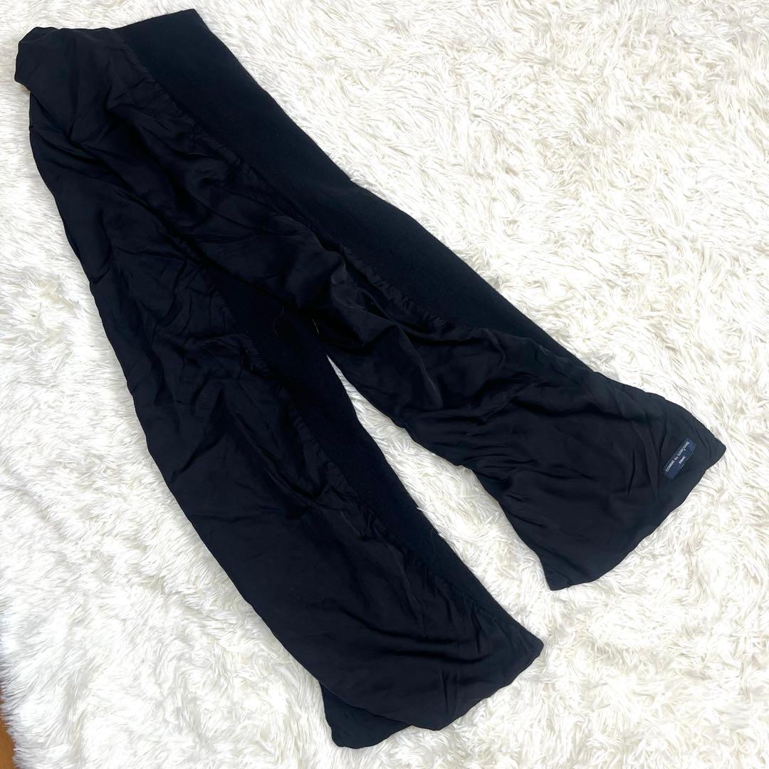 comme des garcons 縮絨　フリルストール　ブラック