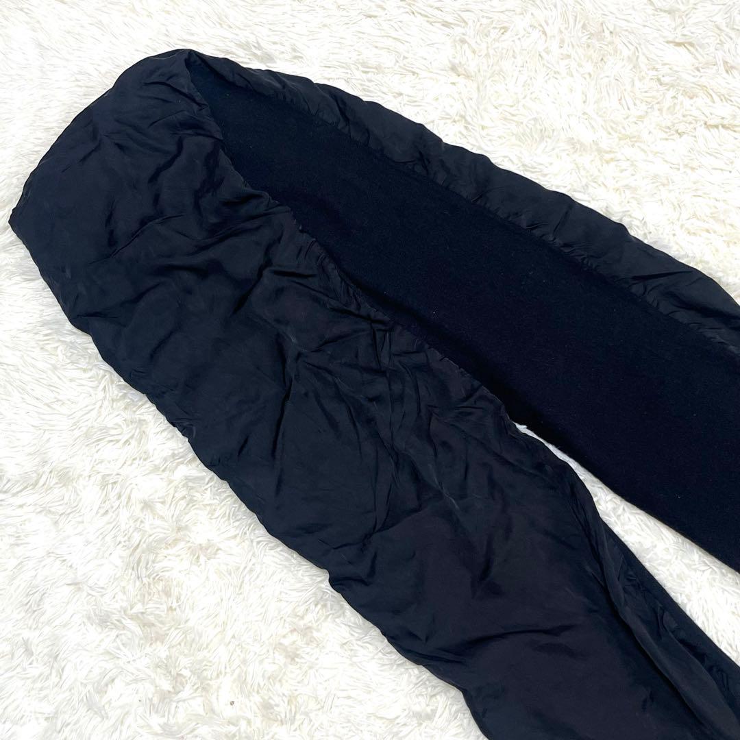 comme des garcons 縮絨　フリルストール　ブラック