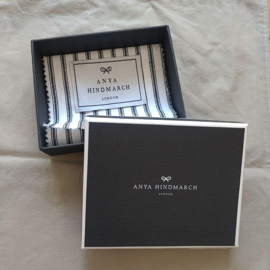 【komi 】ANYA HINDMARCH バーガンディ 三つ折り財布