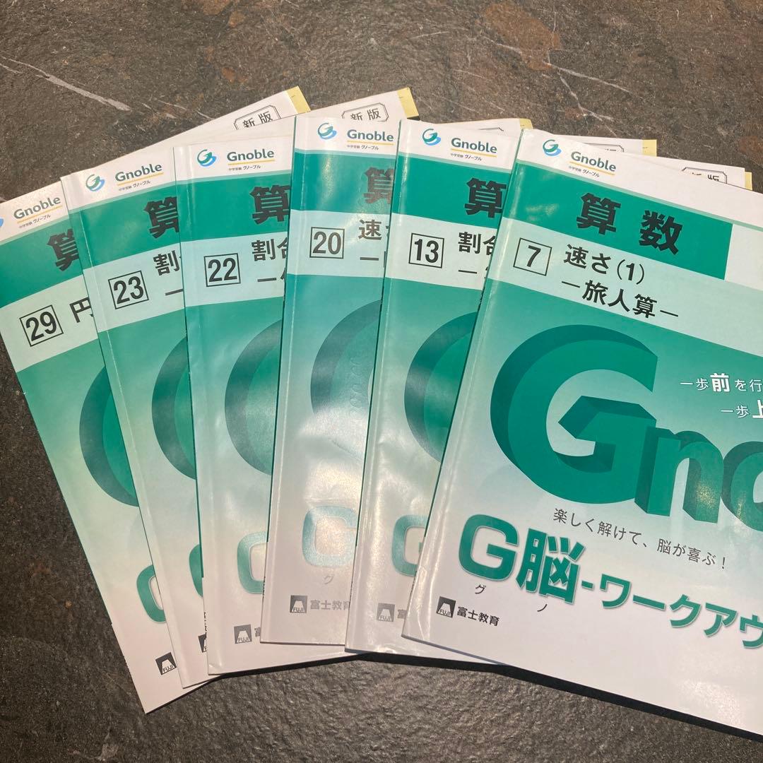 【中学受験】最新版　グノーブル算数5年　G脳ワークアウト30冊　26400円