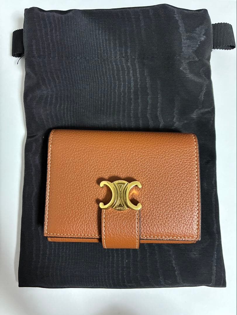 CELINE ファイン ストラップウォレット ニノ サプルグレインドカーフスキン