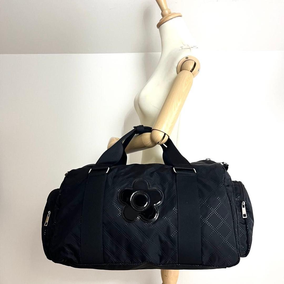 現行 美品 MARY QUANT ピンソニックキルトデイジー ボストン バッグ