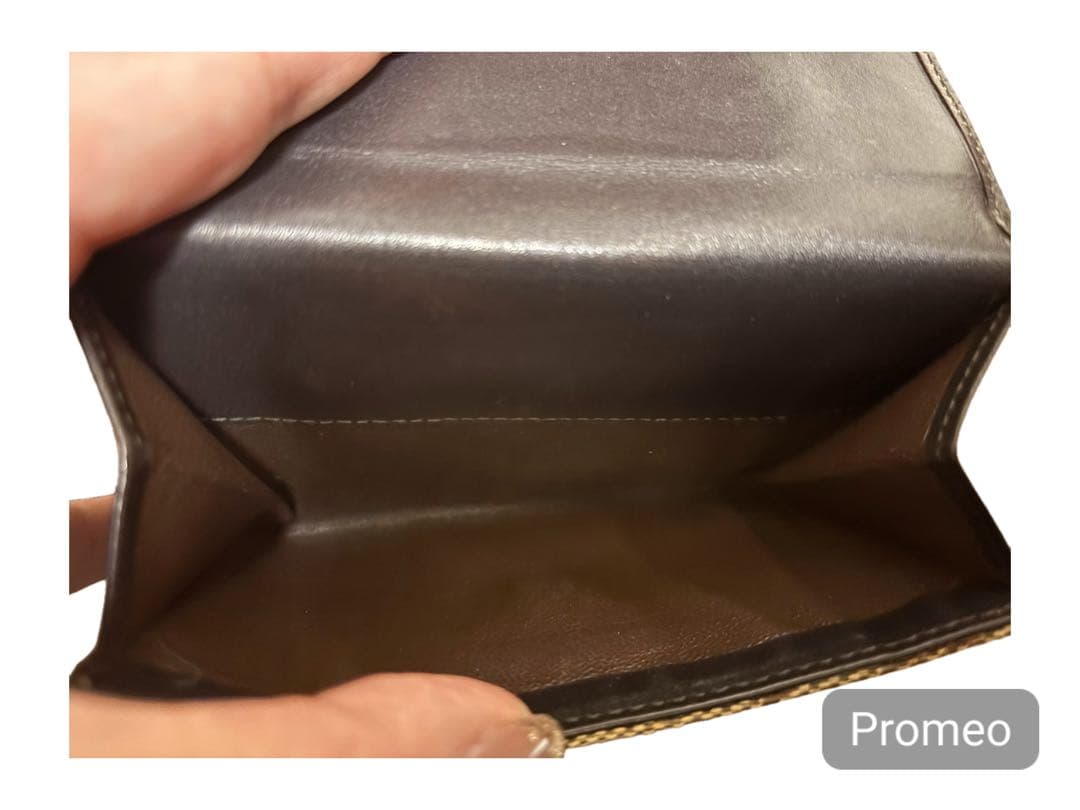 美品GUCCI 二つ折り財布 シェリーライン GGキャンバス コンパクト 希少