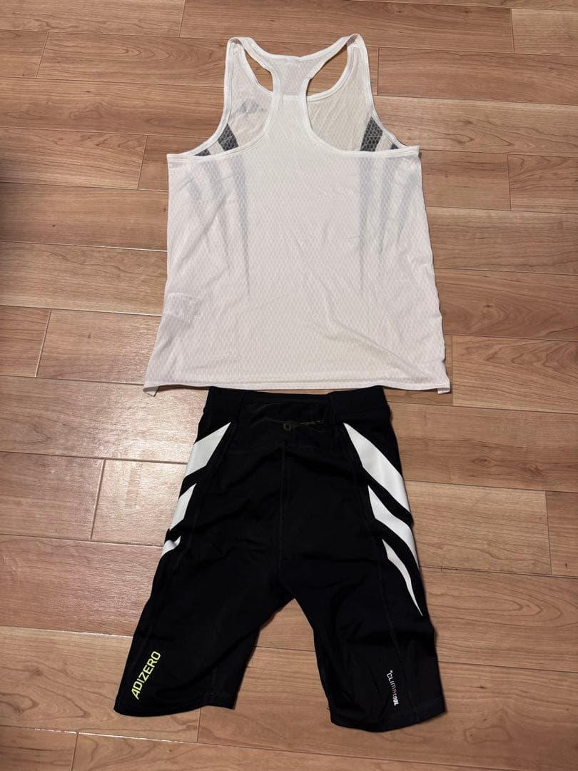 adidas ADIZERO タンクトップ ショートパンツセット