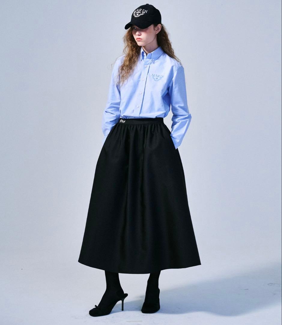 スカート mardi mercredi VOLUME MAXI SKIRT CRAPE